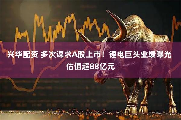 兴华配资 多次谋求A股上市！锂电巨头业绩曝光 估值超88亿元