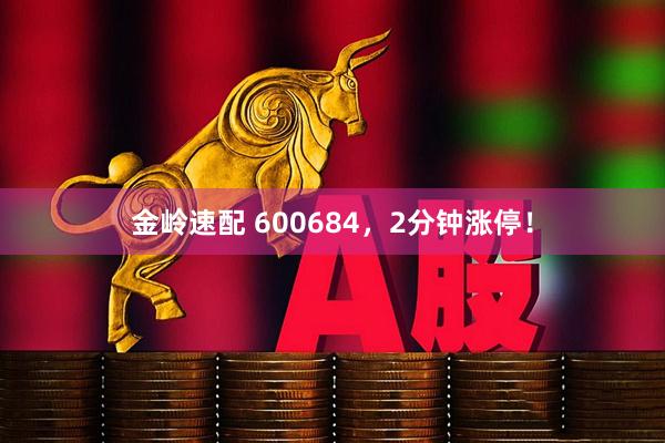 金岭速配 600684，2分钟涨停！