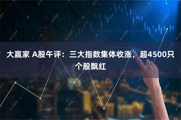 大赢家 A股午评：三大指数集体收涨，超4500只个股飘红