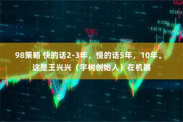 98策略 快的话2-3年,慢的话5年,10年。 这是王兴兴(宇树创始人)在机器